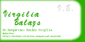 virgilia balazs business card